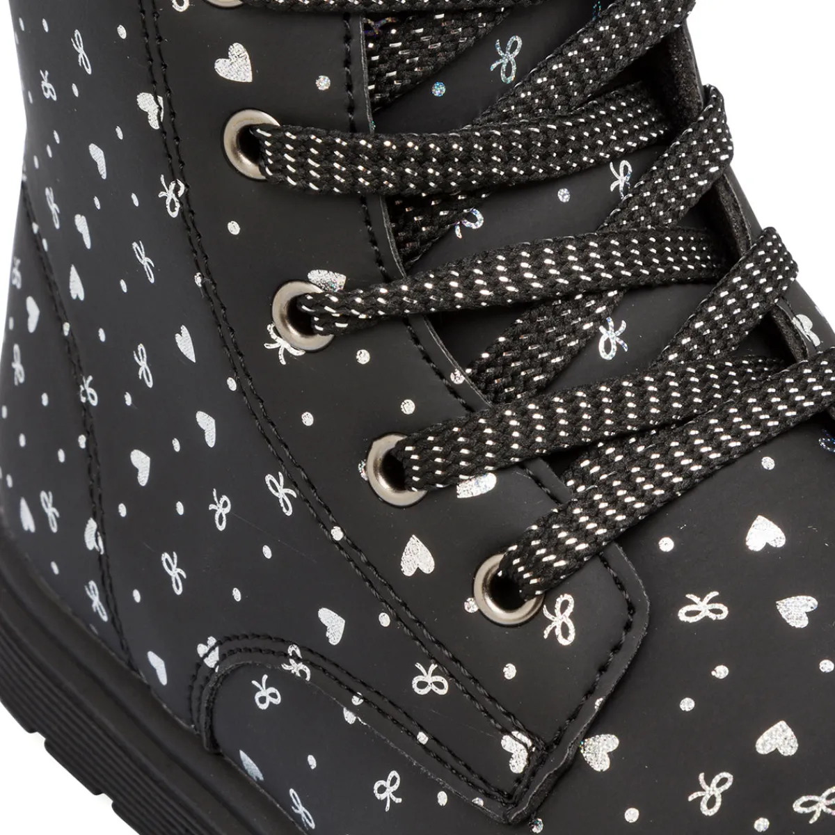 Discount Stivaletti da bambina neri con dettagli argento Bambino Stivaletti Bambina