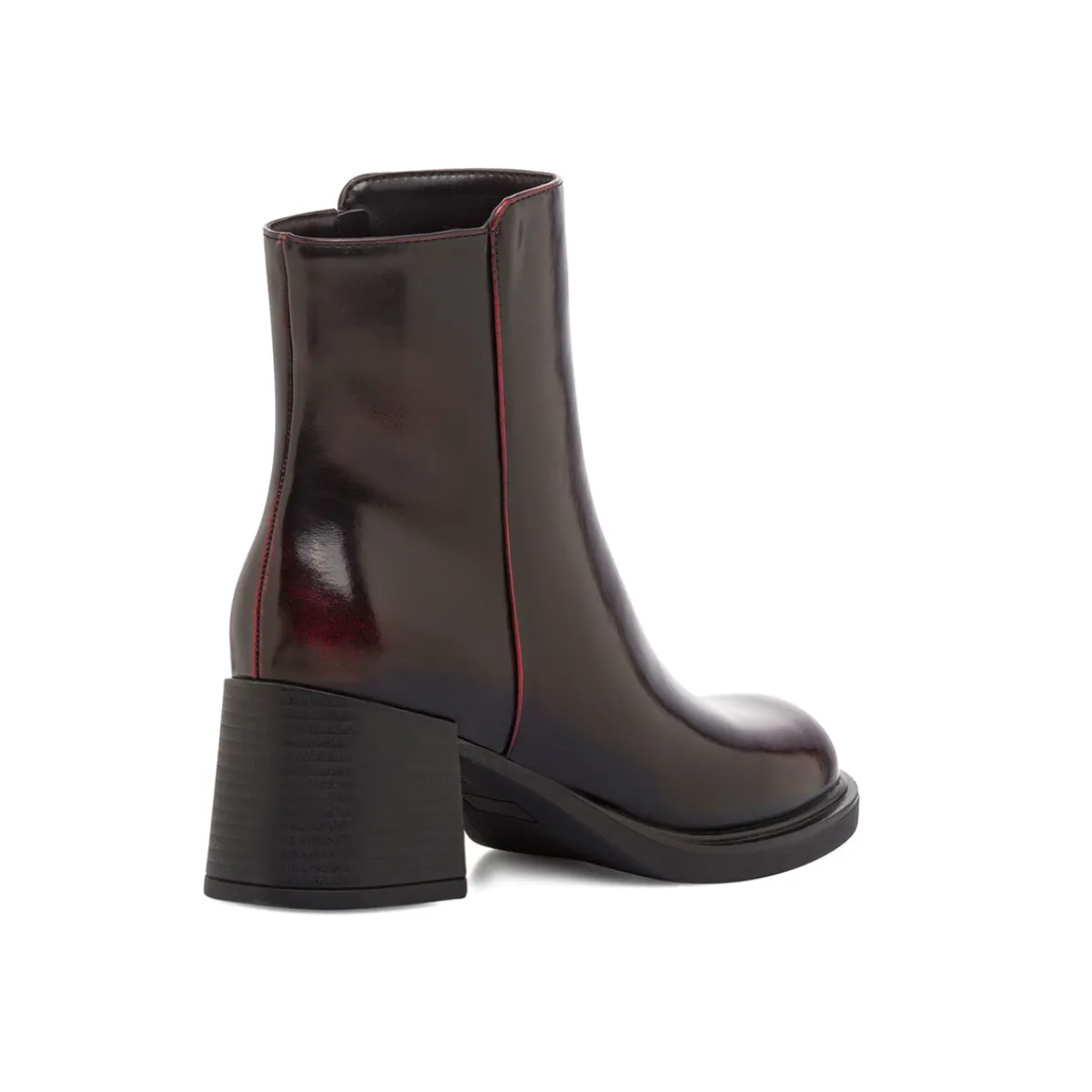 Hot Stivaletti da donna con tacco 6 cm bordeaux effetto vintage Donna Stivaletti Donna