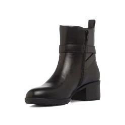 Hot Stivaletti da donna neri con tacco e fibbia metallica Donna Scarpe Comfort|Stivaletti Donna