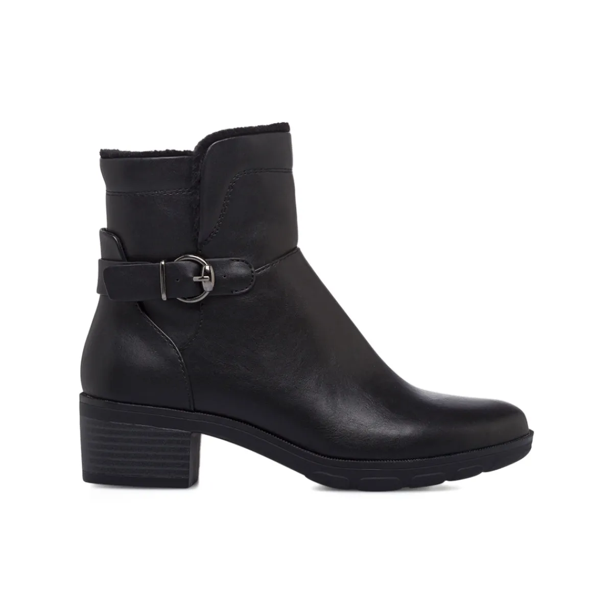 Sale Stivaletti da donna neri con fibbia decorativa Donna Scarpe Comfort|Stivaletti Donna