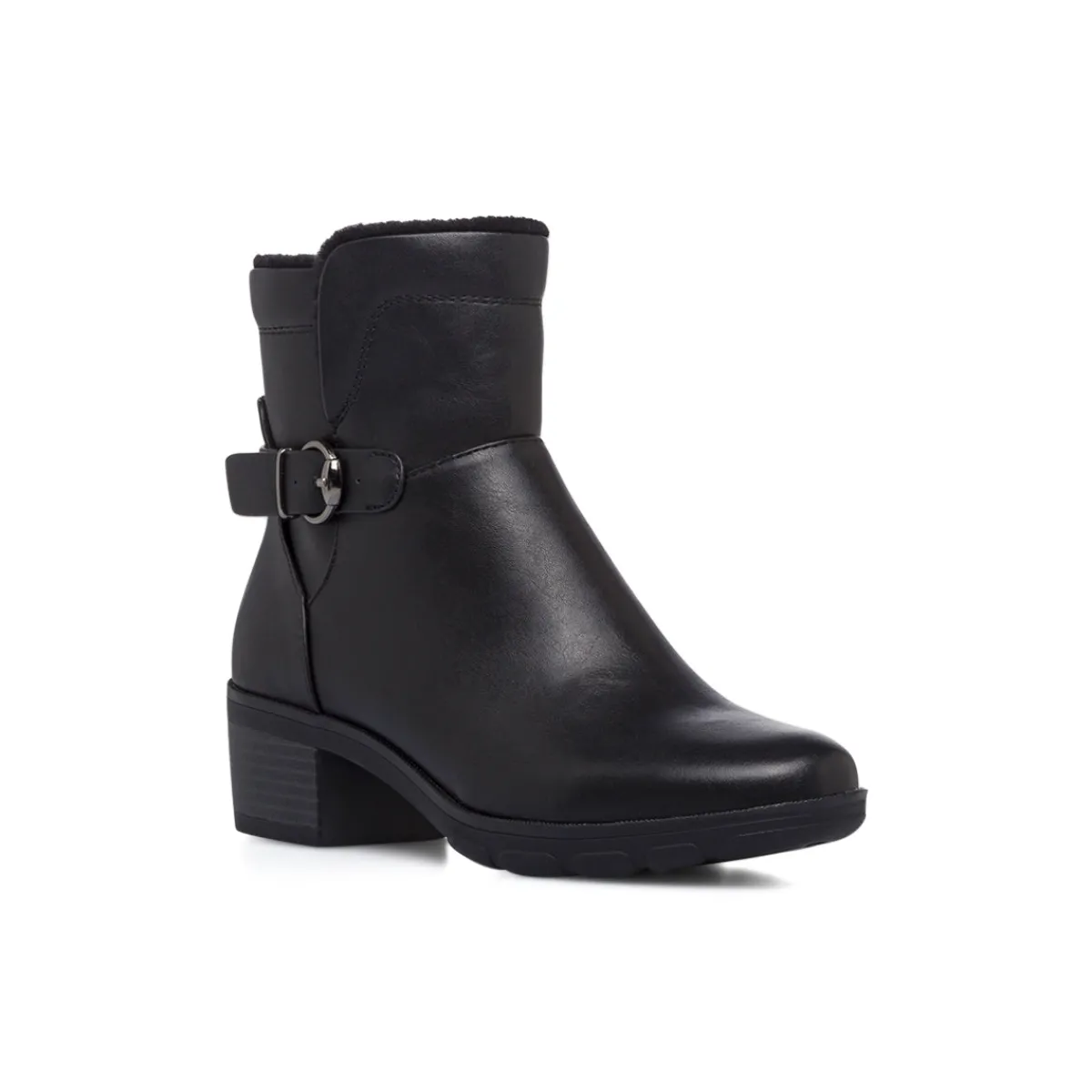 Sale Stivaletti da donna neri con fibbia decorativa Donna Scarpe Comfort|Stivaletti Donna