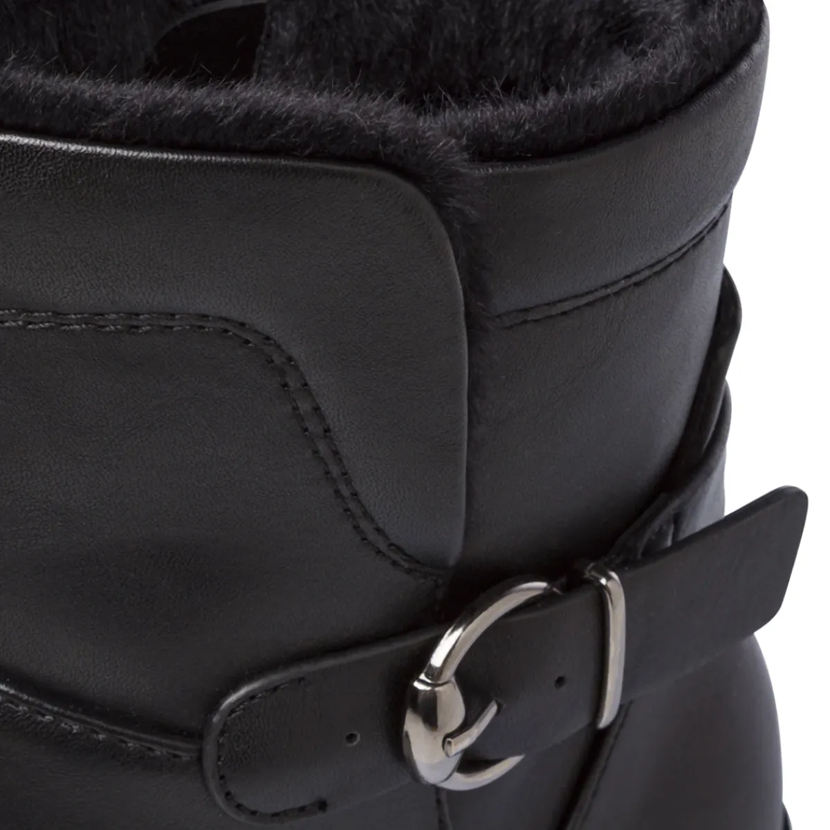 Sale Stivaletti da donna neri con fibbia decorativa Donna Scarpe Comfort|Stivaletti Donna