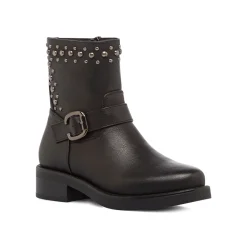 Online Stivaletti da donna neri con borchie e fibbia Donna Stivaletti Donna