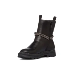 Hot Stivaletti da ragazza neri con strass e fiori Bambino Stivaletti Bambina|Scarpe Ragazza