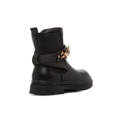 Online Stivaletti da Ragazza neri con catena e stelle dorate Bambino Scarpe Ragazza|Stivaletti Bambina