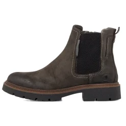 Clearance Stivaletti da uomo grigi con zip e dettagli elasticizzati Uomo Polacchine Uomo|Stivaletti Uomo