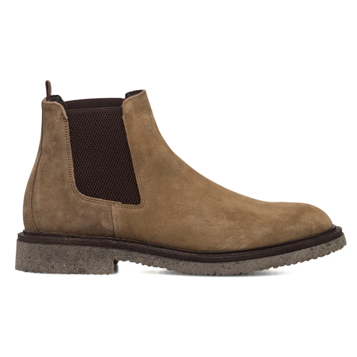 Sale Stivaletti da uomo marroni in pelle scamosciata Uomo Polacchine Uomo|Stivaletti Uomo