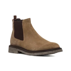 Sale Stivaletti da uomo marroni in pelle scamosciata Uomo Polacchine Uomo|Stivaletti Uomo