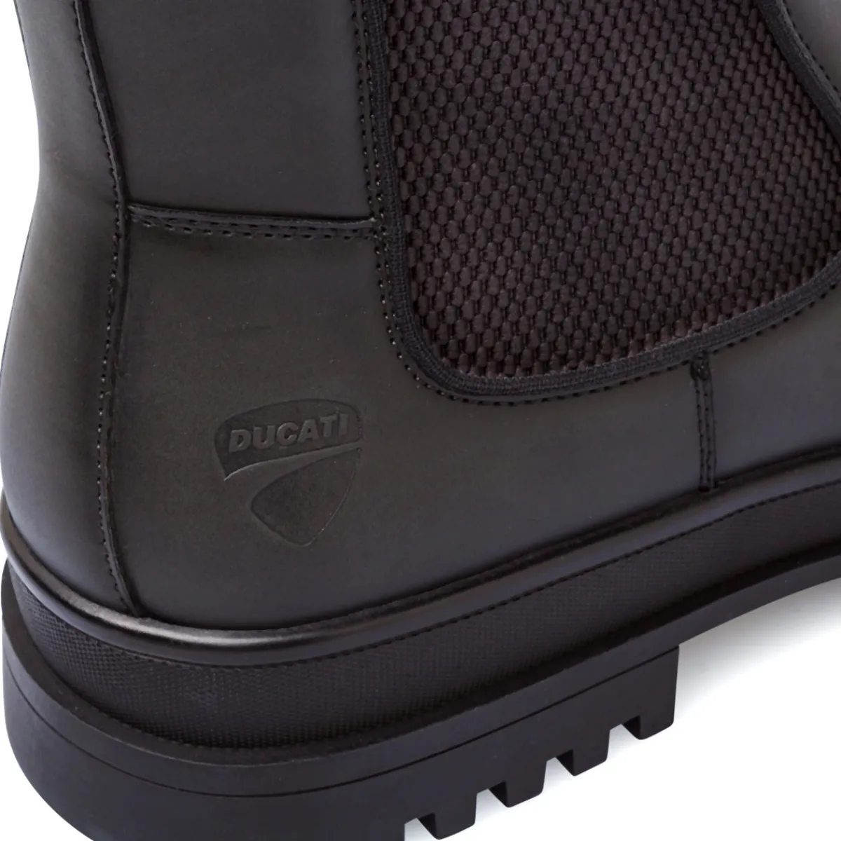 New Stivaletti da uomo neri in similpelle con dettaglio rosso Uomo Polacchine Uomo|Stivaletti Uomo