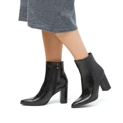 Online Stivaletti eleganti con tacco 9 cm neri effetto coccodrillo da donna Donna Scarpe Eleganti|Scarpe Cerimonia Donna