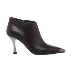 Hot Stivaletti eleganti neri con tacco 8,5 cm da donna e dettaglio metallizzato Donna Scarpe Eleganti|Scarpe Cerimonia Donna