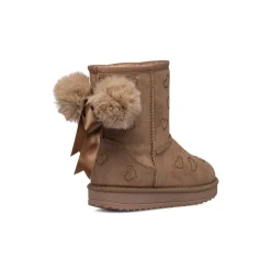 New Stivaletti imbottiti beige da ragazza con dettaglio sul retro Bambino Stivaletti Cozy Boots|Stivaletti Bambina