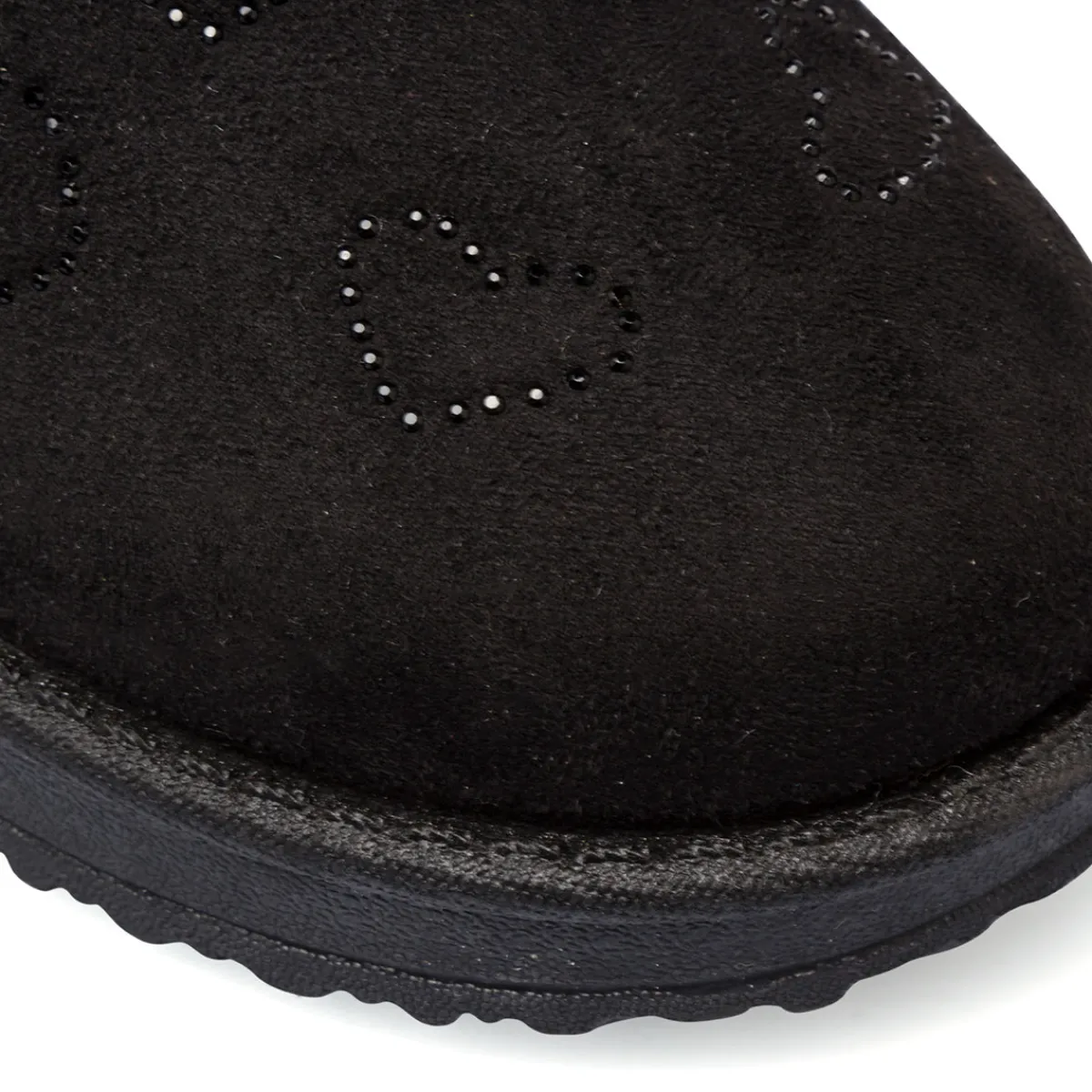 Sale Stivaletti imbottiti cozy boots neri da bambina con cuori strass e fiocchetto 10 Baci Bambino Stivaletti Cozy Boots|Stivaletti Bambina