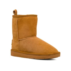 Hot Stivaletti imbottiti da donna ocra in pelle Donna Stivaletti Donna|Stivaletti Cozy Boots Donna