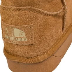 Sale Stivaletti imbottiti da donna ocra in pelle Donna Stivaletti Donna|Stivaletti Cozy Boots Donna