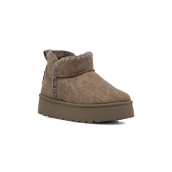 Hot Stivaletti imbottiti da ragazza color grigio con cuciture su tono Solo Soprani Bambino Stivaletti Cozy Boots|Stivaletti Bambina