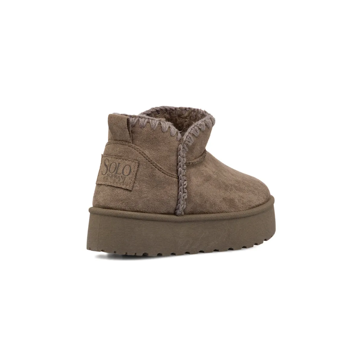 Hot Stivaletti imbottiti da ragazza color grigio con cuciture su tono Solo Soprani Bambino Stivaletti Cozy Boots|Stivaletti Bambina