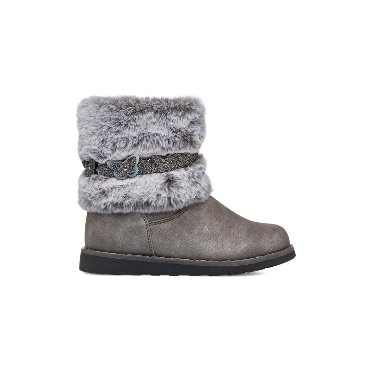 Sale Stivaletti imbottiti grigi da bambina con finta pelliccia Bambino Stivaletti Cozy Boots|Stivaletti Bambina