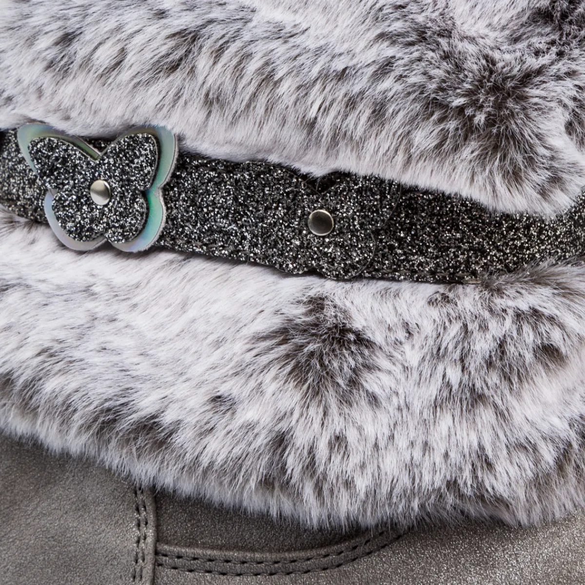 Sale Stivaletti imbottiti grigi da bambina con finta pelliccia Bambino Stivaletti Cozy Boots|Stivaletti Bambina