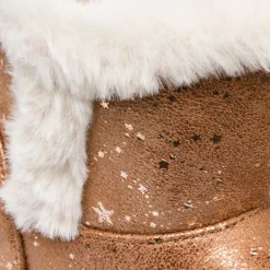 Online Stivaletti imbottiti marroni da bambina con stelline dorate e finta pelliccia Bambino Stivaletti Cozy Boots|Stivaletti Bambina