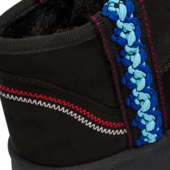 Online Stivaletti imbottiti neri platform da donna con dettaglio ricami Donna Stivaletti Cozy Boots Donna|Stivaletti Donna