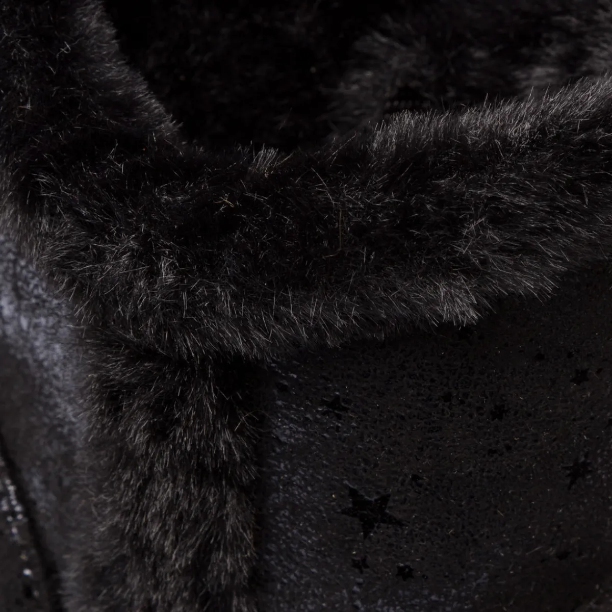 Best Stivaletti imbottiti neri da bambina con stelline e finta pelliccia Bambino Stivaletti Cozy Boots|Stivaletti Bambina