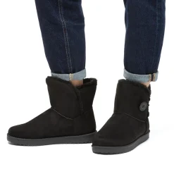 Stivaletti imbottiti neri da Donna effetto scamosciato Donna Stivaletti Donna|Stivaletti Cozy Boots Donna