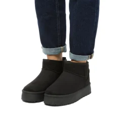 Clearance Stivaletti imbottiti neri da donna con suola platform Donna Stivaletti Donna|Stivaletti Cozy Boots Donna