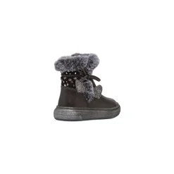 Outlet Stivaletti imbottiti neri metal da bambina con finta pelliccia Bambino Stivaletti Cozy Boots|Stivaletti Bambina