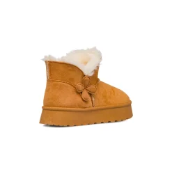 Clearance Stivaletti imbottiti ocra da ragazza con finta pelliccia Bambino Stivaletti Cozy Boots|Stivaletti Bambina