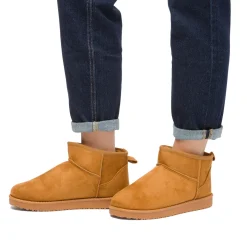 Discount Stivaletti imbottiti ocra da donna effetto scamosciato Donna Stivaletti Cozy Boots Donna|Stivaletti Donna