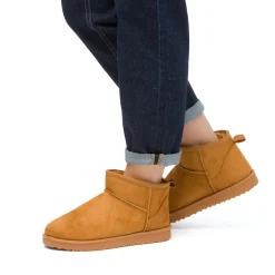 Discount Stivaletti imbottiti ocra da donna effetto scamosciato Donna Stivaletti Cozy Boots Donna|Stivaletti Donna