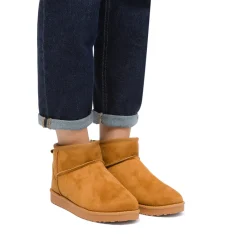 Discount Stivaletti imbottiti ocra da donna effetto scamosciato Donna Stivaletti Cozy Boots Donna|Stivaletti Donna