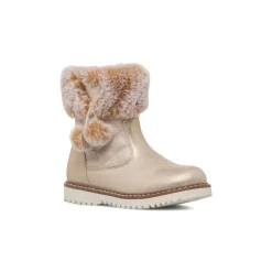 Stivaletti imbottiti oro da Bambina con pon pon Bambino Stivaletti Bambina