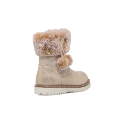 Stivaletti imbottiti oro da Bambina con pon pon Bambino Stivaletti Bambina