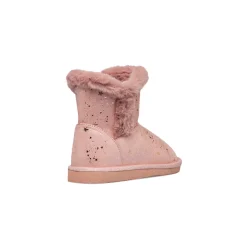 Clearance Stivaletti imbottiti rosa da bambina con stelline dorate e finta pelliccia Bambino Stivaletti Cozy Boots|Stivaletti Bambina