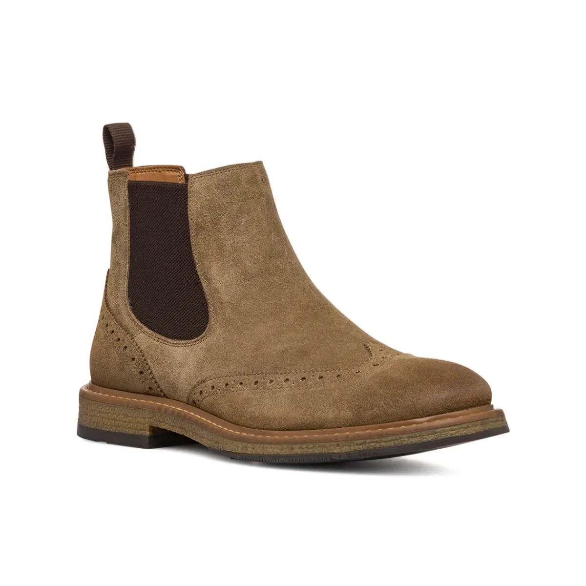 Clearance Stivaletti in pelle effetto scamosciato taupe da Uomo Uomo Polacchine Uomo|Stivaletti Uomo