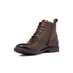 Hot Stivaletti in pelle marroni da uomo con zip sul lato Uomo Look Marrone Uomo 👞|Polacchine Uomo