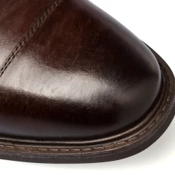 Hot Stivaletti in pelle marroni da uomo con zip sul lato Uomo Look Marrone Uomo 👞|Polacchine Uomo