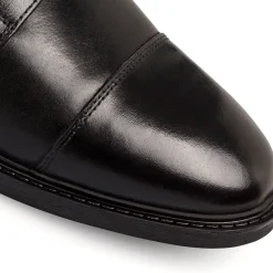 Stivaletti in pelle neri da uomo con zip sul lato Uomo Polacchine Uomo|Stivaletti Uomo