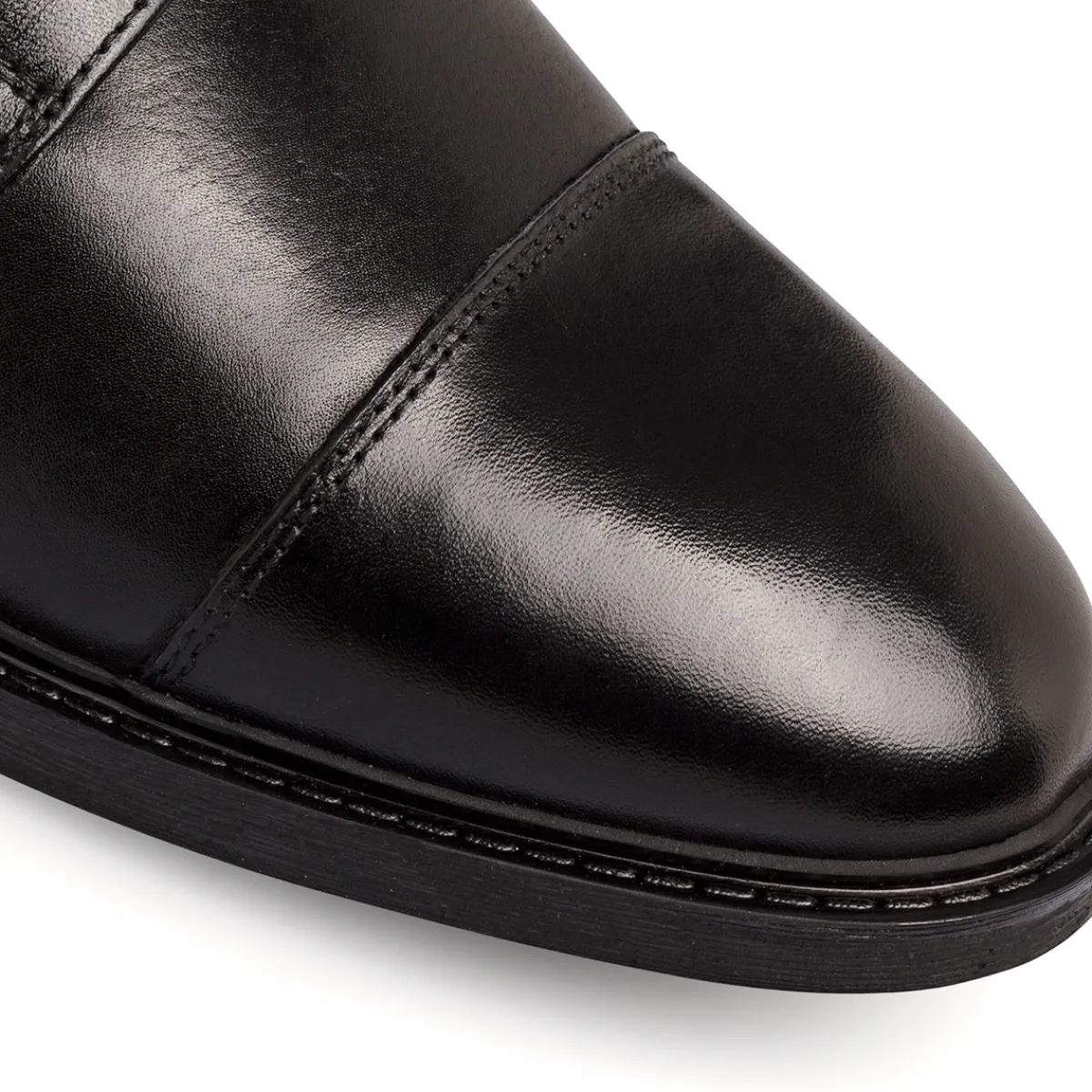 Stivaletti in pelle neri da uomo con zip sul lato Uomo Polacchine Uomo|Stivaletti Uomo