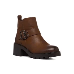 Sale Stivaletti marroni con fibbia da Donna effetto vintage Donna Stivaletti Donna