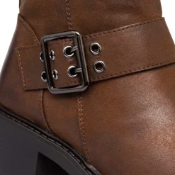 Sale Stivaletti marroni con fibbia da Donna effetto vintage Donna Stivaletti Donna