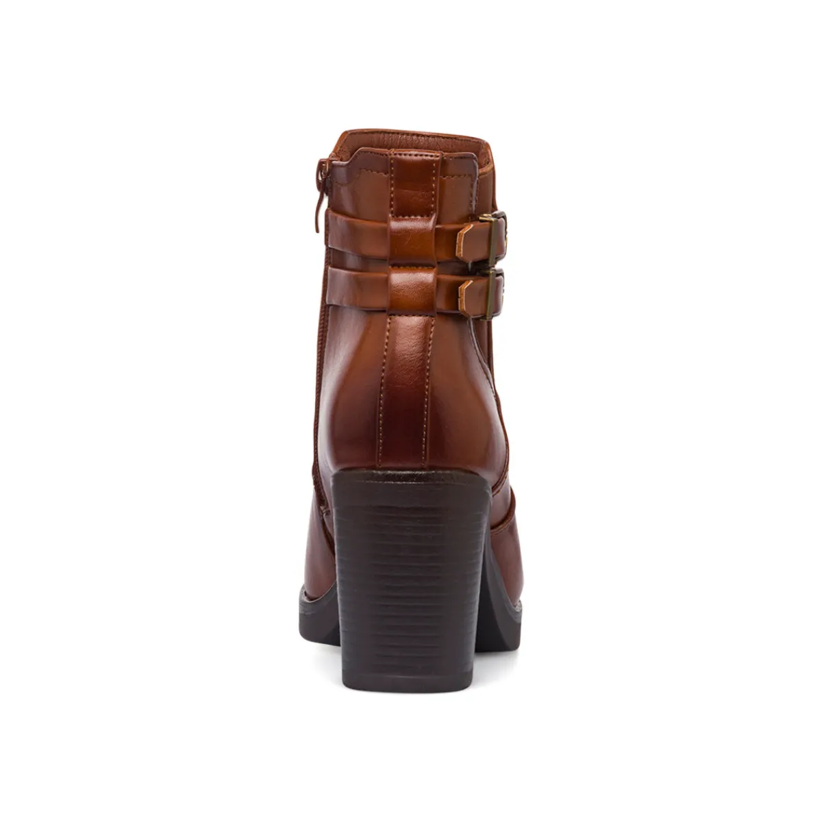 Best Stivaletti marroni con tacco 8,5 cm fibbie effetto vintage da Donna Donna Stivaletti Donna