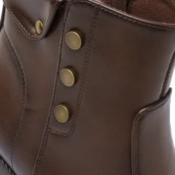 Hot Stivaletti marroni da Donna con tacco 8,5 cm e bottoni Donna Stivaletti Donna