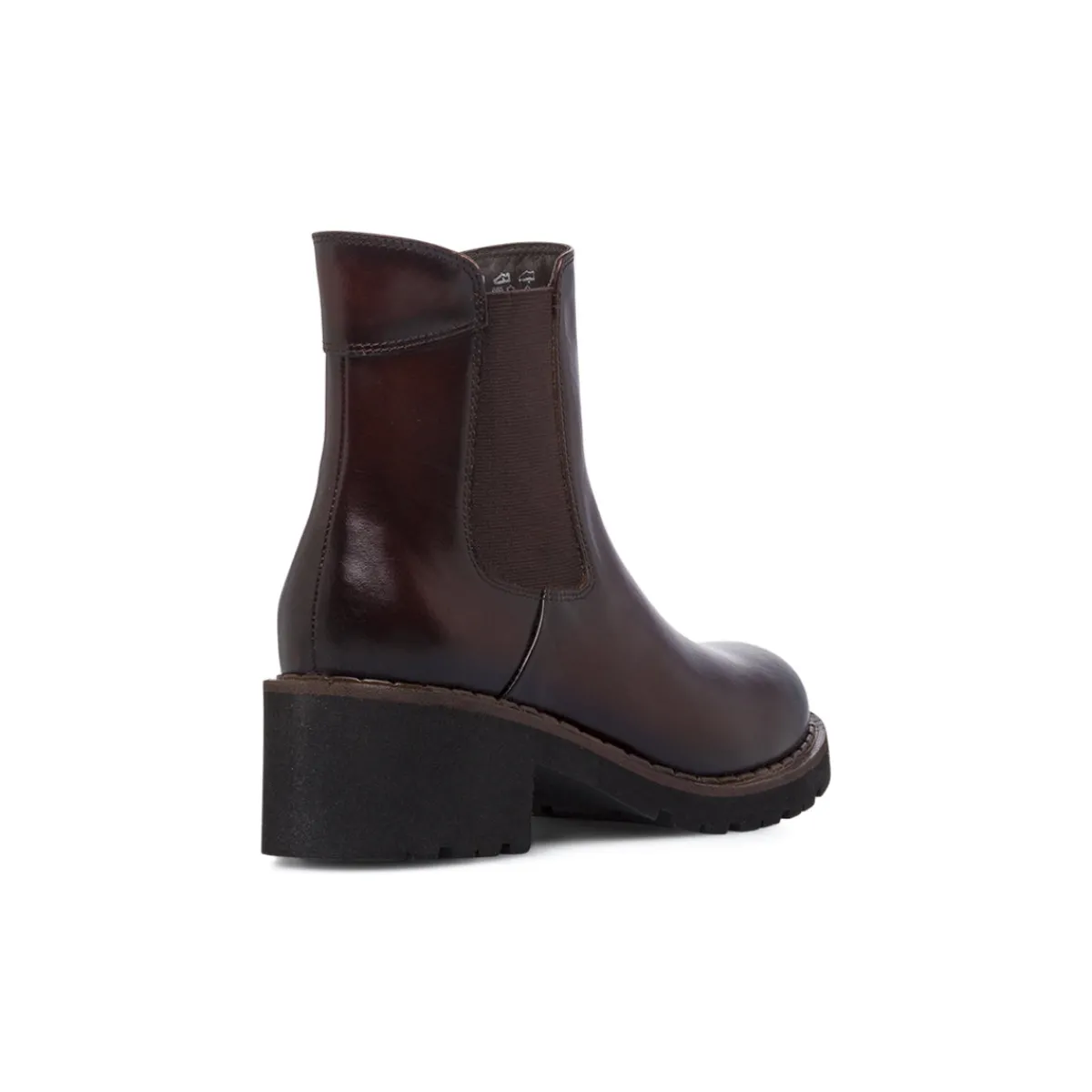 Sale Stivaletti marroni da Donna in pelle con elastico Donna Stivaletti Donna