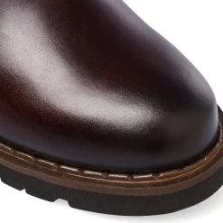 Sale Stivaletti marroni da Donna in pelle con elastico Donna Stivaletti Donna