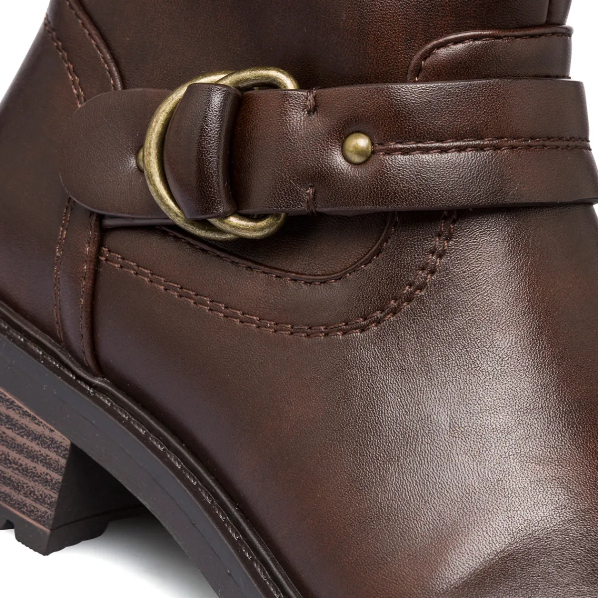 New Stivaletti marroni da Donna con fibbia Donna Stivaletti Donna