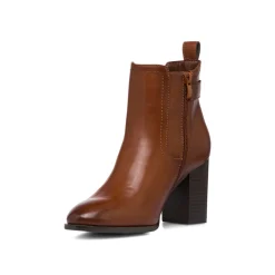 Outlet Stivaletti marroni da Donna con fibbia e tacco 8 cm Donna Stivaletti Donna