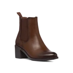 Sale Stivaletti marroni da donna con tacco 6 cm e fibbie Donna Stivaletti Donna